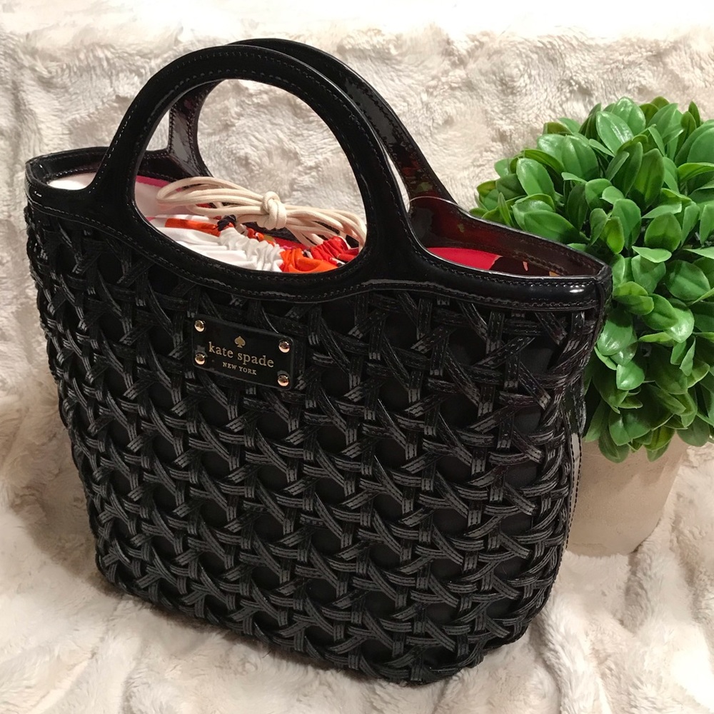 Kate Spade New York Black basketweave Purse